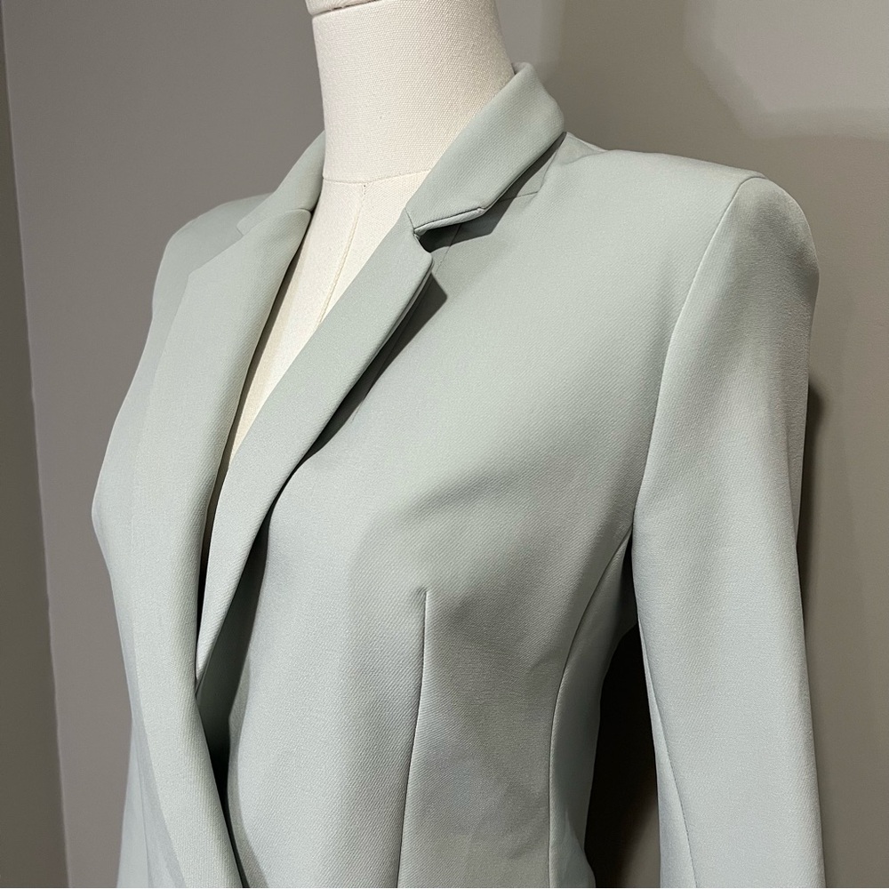 Express Super Soft Twill Mint Green Blazer Size XS - Picture 2 of 8